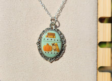 Fall Bookshelf Cameo Necklace