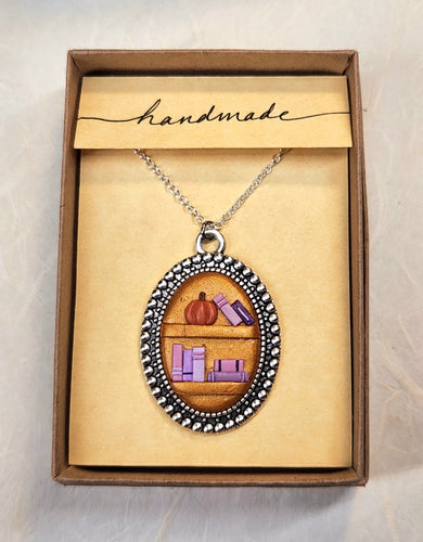 Beaded Batwing Bookcase Necklace