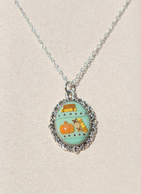 Fall Bookshelf Cameo Necklace