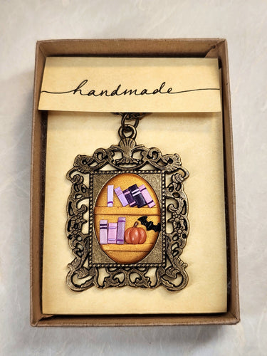 Vintage Batwing Bookcase Necklace