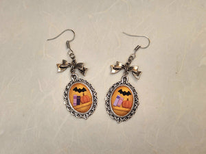 Batwing Bookcase Earrings