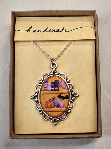 Compass Batwing Bookcase Necklace