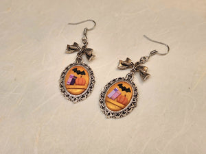 Batwing Bookcase Earrings