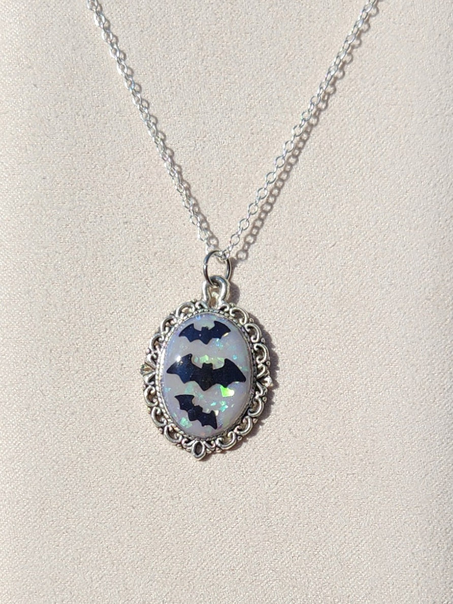 Moonlit Bat Necklace